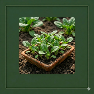 spinach saplings